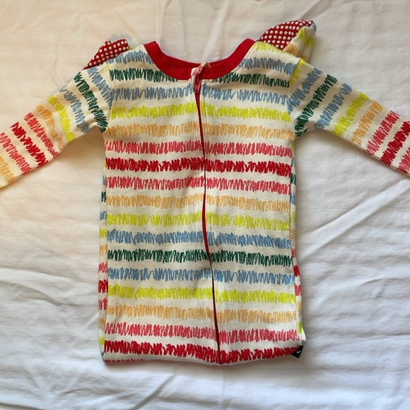 Rainbow Striped Footed Pajamas - Size 18 Months - Picture 2 of 3